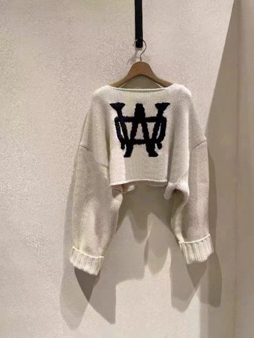 WE11DONE 抜群な存在感 セーターウェザーｎ級品 トップス シンプル ニット ショット 秋冬 ゆったり ホワイト