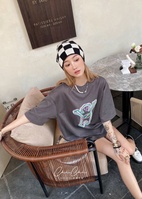 WE11DONE ウェルダン アパレルｎ級品 短袖 tシャツ 純綿トップス 熊プリント ファッション 人気品 グレイ