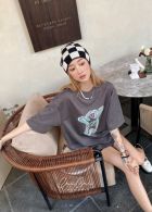 WE11DONE ウェルダン アパレルｎ級品 短袖 tシャツ 純綿トップス 熊プリント ファッション 人気品 グレイ