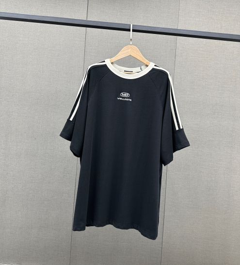 WE11DONE ウェルダン アパレルスーパーコピー 半袖 トップス 純綿 ゆったり カップル 品質保証 ブラック