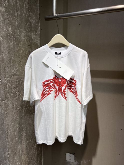 WE11DONE 限定セール低価 tシャツヘビーウェイトコピー 半袖 トップス 純綿 ファッション プリント 人気新作 2色可選