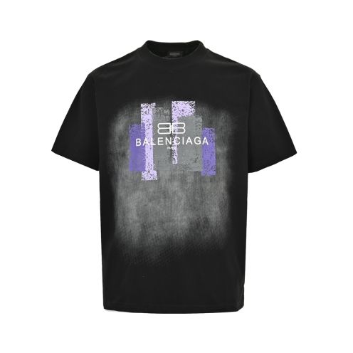 バレンシアガ 激安通販 コピー 半袖 Tシャツ コットン ブラック 柔らかい 花柄