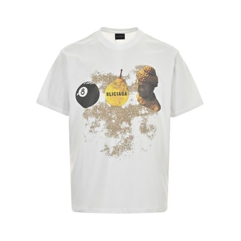 バレンシアガ 定番人気物 コピー 半袖 Tシャツ コットン ホワイト 柔らかい 花柄