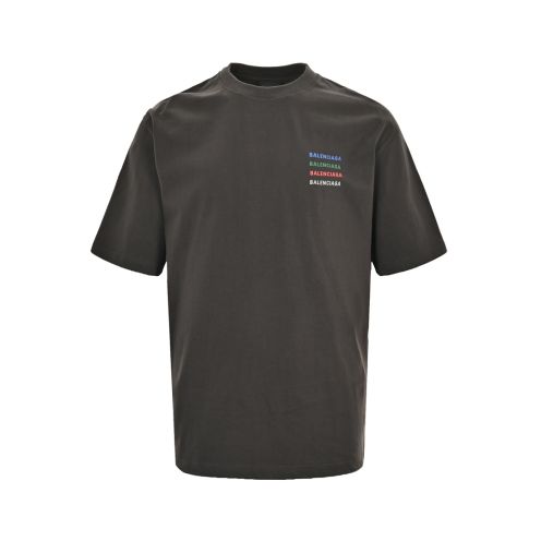 バレンシアガ 定番人気物 コピー 半袖 Tシャツ コットン ブラック 柔らかい 花柄
