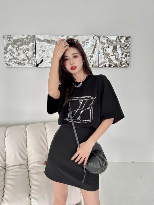WE11DONE ウェルカムヘル tシャツｎ級品 トップス 純綿 ロゴプリント 柔らかい 大人気商品 ブラック