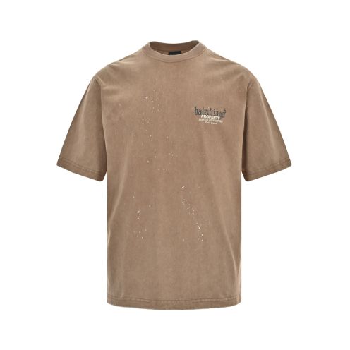 バレンシアガ BALENCIAGA限定 コピー 半袖 Tシャツ コットン カーキ 柔らかい 花柄