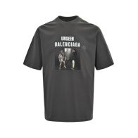 バレンシアガ 定番人気物 コピー 半袖 Tシャツ コットン グレー 柔らかい 花柄