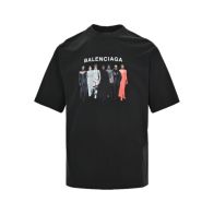 バレンシアガ n級品 コピー 半袖 Tシャツ コットン ブラック 柔らかい 花柄