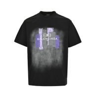 バレンシアガ 激安通販 コピー 半袖 Tシャツ コットン ブラック 柔らかい 花柄