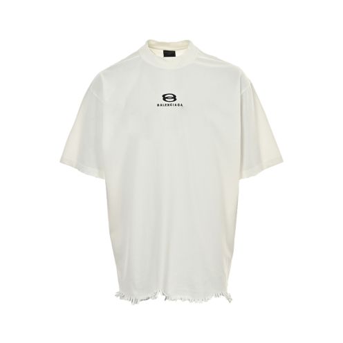 バレンシアガ BALENCIAGA限定 コピー 半袖 Tシャツ コットン ホワイト 柔らかい 花柄