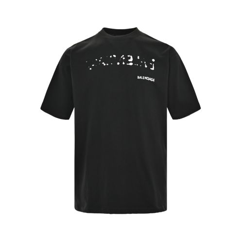 バレンシアガ 2024新作 コピー 半袖 Tシャツ コットン ブラック 柔らかい 花柄