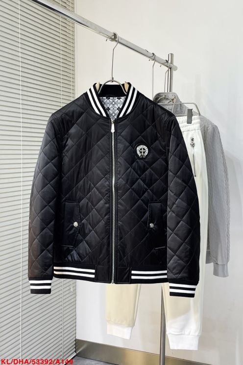 人気定番豊富な クロムハーツ コーチジャケット偽物 トップス 暖かい アウター メンズ ファッション 運動 ブラック