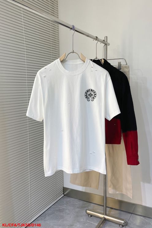 クロムハーツtシャツ 公式偽物 トップス 純綿 半袖 高級感に溢れ ゆったり 柔らかい ホワイト