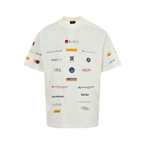 バレンシアガ BALENCIAGA限定 コピー 半袖 Tシャツ コットン ホワイト 柔らかい 花柄