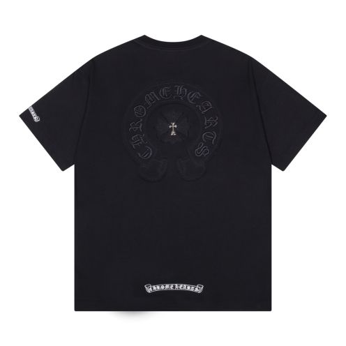 クロムハーツtシャツメルカリ偽物 お買い得大人気 トップス 純綿 柔らかい 男女兼用 ファッション 通気性いい ブラック
