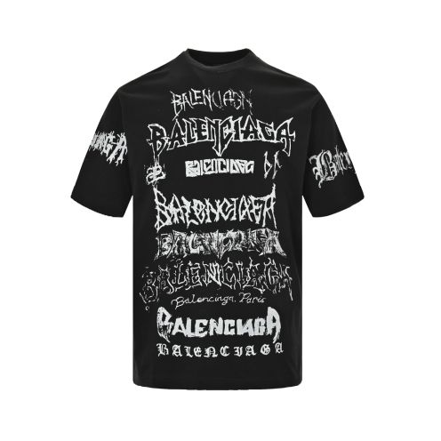 バレンシアガ BALENCIAGA限定 コピー 半袖 Tシャツ コットン ブラック 柔らかい 花柄