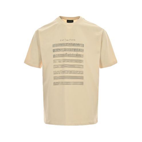 バレンシアガ 激安通販 コピー 半袖 Tシャツ コットン ベージュ 柔らかい 花柄