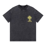 爆買い品質保証 メンズ クロムハーツtシャツ 公式ｎ級品 トップス 純綿 ロゴプリント 柔らかい 夏人気服 ブラック