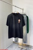 最前線2024 クロムハーツ アメリカｎ級品 トップス 純綿 品質保証 ゆったり オレンジ色ロゴ シンプル ブラック