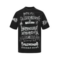 バレンシアガ BALENCIAGA限定 コピー 半袖 Tシャツ コットン ブラック 柔らかい 花柄