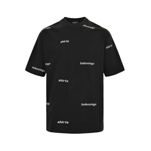 バレンシアガ BALENCIAGA限定 コピー 半袖 Tシャツ コットン ブラック 柔らかい 花柄