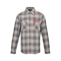 Amiri ラミーシャツとはスーパーコピー 柔らかい 格子模様 シャツ 純綿 シンプル トップス 男女兼用 レッド