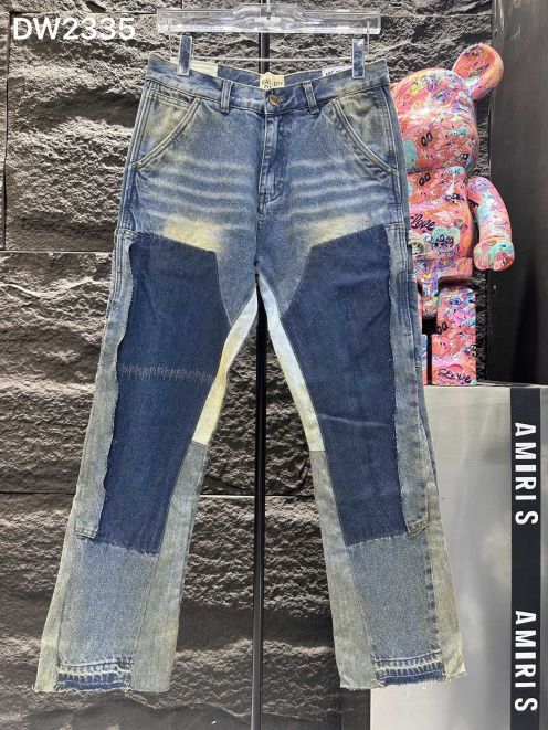 GALLERYDEPTアメリカミズアブ 利用偽物 デニム 柔らかい ジンーズ パンツ ズボン お勧め品 人気定番 パッチ ブルー