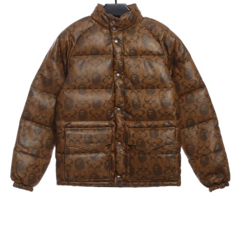 COACHコーチダウンジャケットＮ級品 トップス 厚い 暖かい 防風 保温 柔らかい フワフワ レザー 人気販売 ブラウン