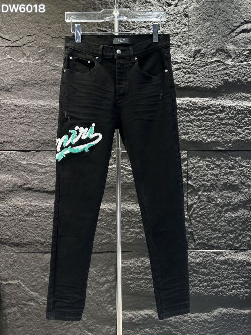 AMIRI 超激得品質保証 ジーンズ505スーパーコピー デニム ズボン 美脚 パンツ 青いロゴ シンプル 柔らかい ブラック
