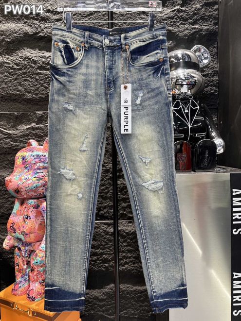 purple brand パープルズボンスーパーコピー デニム素材 柔らかい 通学 シンプル ジンーズ パンツ ズボン ブルー
