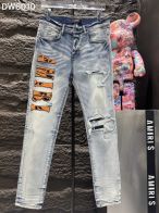 ジーンズ エマール偽物 デニム ズボン 美脚 パンツ ダメージを施し シンプル 柔らかい 人気新作 ブルー