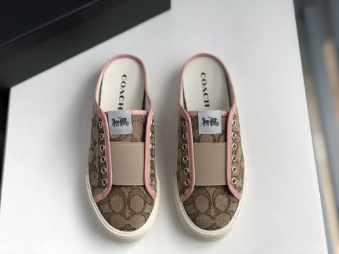 COACHコーチシューズメンズＮ級品 日常シューズ サンダル スリッパ 履きやすく 青春風 ファッション ブラウン