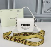 OFFWHITEオフホワイト アメリカ偽物 斜め掛け 持ちバッグ 黄色肩紐 レディース プリント 人気 レザー ホワイト