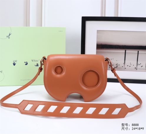 OFFWHITEオフホワイトナイロンパーカー偽物 春夏新作 斜め掛けバッグ レディース ファッション シンプル ブラウン