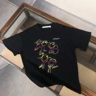 OFFWHITEオフホワイトtシャツ タグコピー 純綿 カップル 今季欲しい トップス ゆったり カジュアル 日常 ブラック