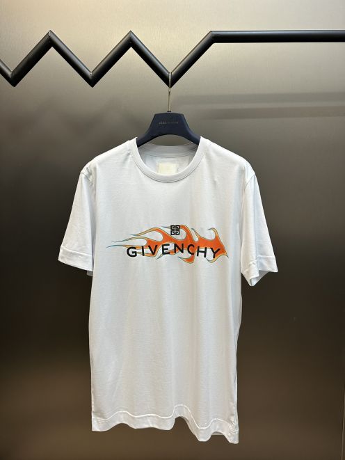 爽やかな ジバンシィ スウェットコピー 純綿 トップス ロゴプリント 短袖Tシャツ 人気品 シンプル ホワイト