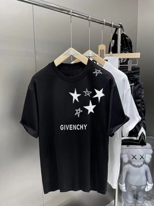 新作入荷格安 ジバンシー TシャツＮ級品 純綿 トップス 人気新品 星プリント ブラック