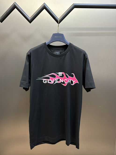 爽やかな ジバンシィ シャツＮ級品 純綿 トップス ロゴプリント 短袖Tシャツ 人気品 シンプル ブラック