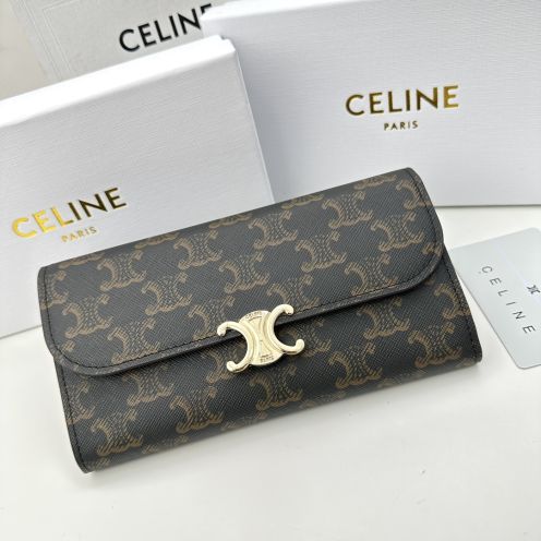 you セリーヌバッグ偽物 財布 ロング 牛革 シンプル 長財布 本革 大容量 薄型 コンパクト 花柄