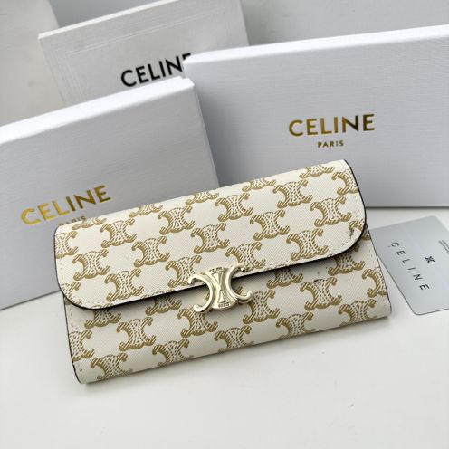 ショルダーバッグ セリーヌバッグＮ級品 財布 ロング 牛革 シンプル 長財布 本革 大容量 薄型 コンパクト 花柄 ホワイト