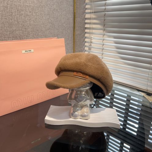 ミュウミュウローファー激安通販 キャップ ハンチング帽子 ハンチング帽 秋冬 帽子 ハンチング ブラウン