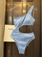 ミュウミュウ風偽物 レディース レトロ コレクション 水着 ワンピース ツイスト セクシー おしゃれ ブルー