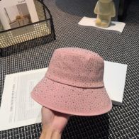 ミュウミュウ キャップ サイズ感激安通販 バケットハット 漁師帽 ダイヤモンド飾り 柔らかい 春夏新品 日焼け止め ピンク
