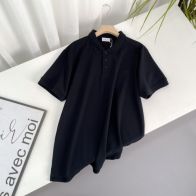 ディオールイメージ偽物 半袖 トップス ポロシャツ シンプル 純綿 夏服 通気性いい 通勤 2色可選