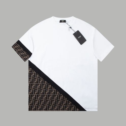 フェンディ FENDI限定 コピー 半袖 Tシャツ コットン ホワイト 柔らかい 花柄