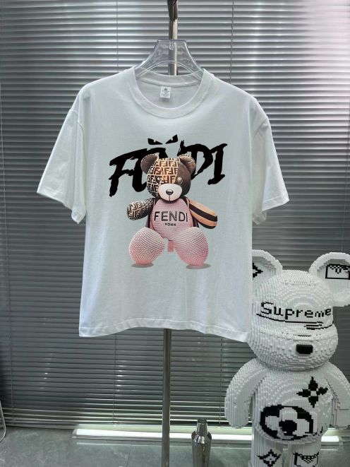 フェンディ n級品 コピー 半袖 Tシャツ コットン ホワイト 柔らかい 花柄