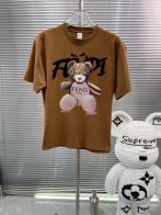 フェンディ 偽物 コピー 半袖 Tシャツ コットン カーキ 柔らかい 花柄