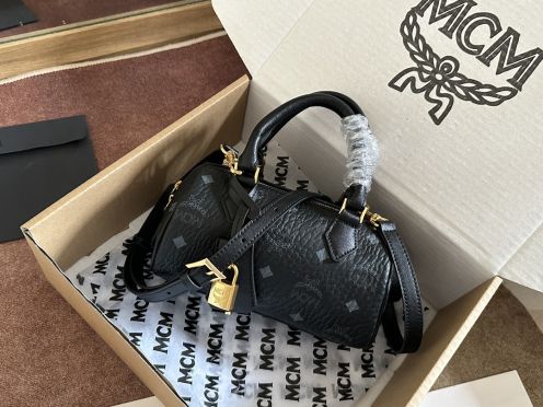 mcm バッグ 値段コピー 持ちバッグ 斜め掛けバッグ カジュアル 牛革 ミニバッグ ファッション 流行品 ブラック