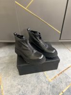 PRADAプラダ シューズ レディースＮ級品 ブーツ 牛革 メンズ アウトドア レザー 本革 メンズ ブラック