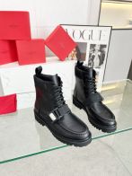 valentino お得100%新品 フラットシューズＮ級品 牛革 靴 ドクターマーチン 厚底 ブーツ レザー シンプル ブラック